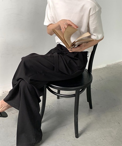WESTBOY(ウエストボーイ)の「【COLN】Slacks Big Silhouette Flare Cut Two Tuck(スラックス・メンズ・ブラック/ホワイト・M/XL/L)」の8枚目の写真
