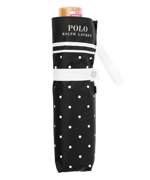 新品　ポロラルフローレン 遮光100% 晴雨兼用折りたたみ日傘 黒　ギフト袋付 POLO RALPH LAUREN 折りたたみ傘 「WEB限定」遮光100% 晴雨兼用