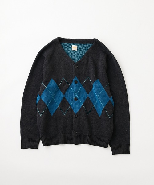 WHO'S WHO gallery（フーズフーギャラリー）の「【KOOKY'N/クーキー】S/S アーガイルカーディガン（カーディガン/ボレロ・メンズ・ブラック/ネイビー/グレー・FREE）」の20枚目の写真