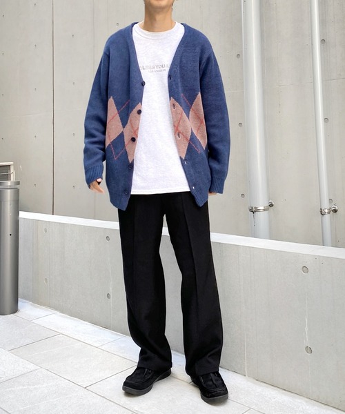 WHO'S WHO gallery（フーズフーギャラリー）の「【KOOKY'N/クーキー】S/S アーガイルカーディガン（カーディガン/ボレロ・メンズ・ブラック/ネイビー/グレー・FREE）」の18枚目の写真