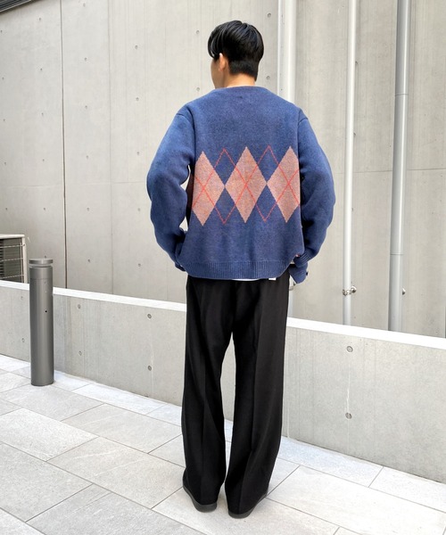 WHO'S WHO gallery（フーズフーギャラリー）の「【KOOKY'N/クーキー】S/S アーガイルカーディガン（カーディガン/ボレロ・メンズ・ブラック/ネイビー/グレー・FREE）」の19枚目の写真