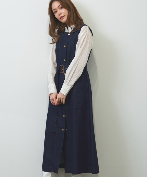 セール ライトデニム ジレ ワンピース ワンピース Herencia ヘレンチア のファッション通販 Zozotown