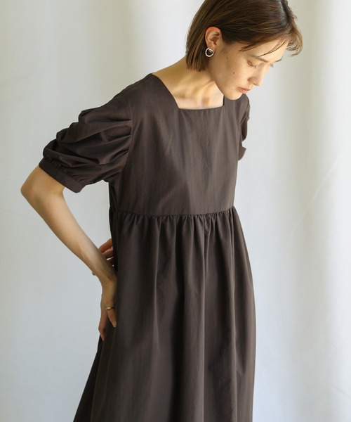 select MOCA（セレクトモカ）の「2021 SS カウルスリーブワンピース（ワンピース・レディース・ブラウン/グリーン/アイボリー・FREE）」の20枚目の写真
