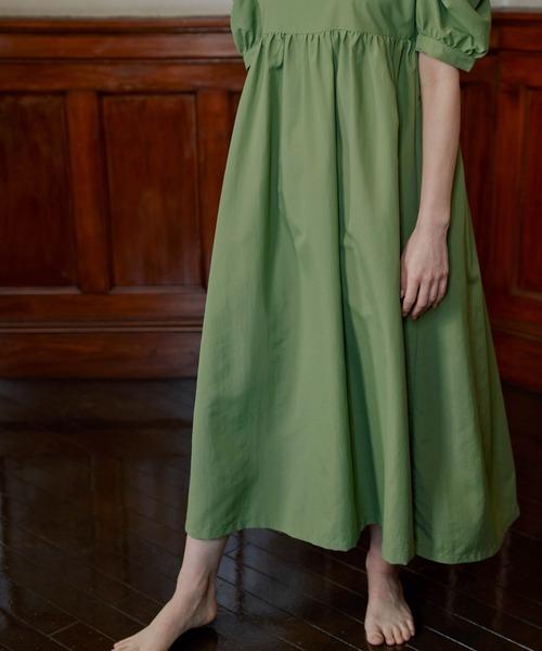 select MOCA（セレクトモカ）の「2021 SS カウルスリーブワンピース（ワンピース・レディース・ブラウン/グリーン/アイボリー・FREE）」の8枚目の写真