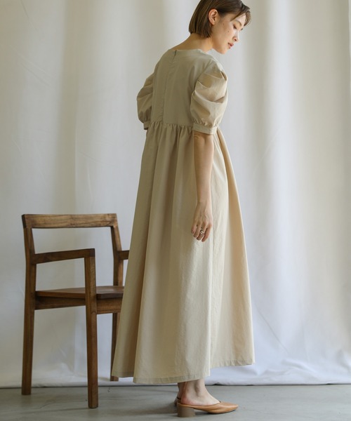 select MOCA（セレクトモカ）の「2021 SS カウルスリーブワンピース（ワンピース・レディース・ブラウン/グリーン/アイボリー・FREE）」の15枚目の写真