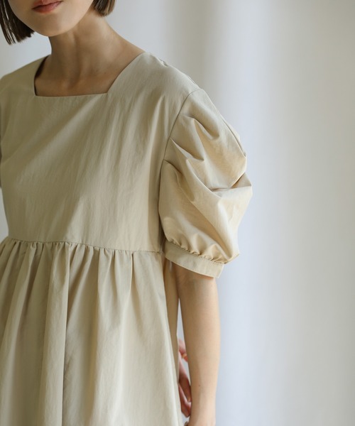 select MOCA（セレクトモカ）の「2021 SS カウルスリーブワンピース（ワンピース・レディース・ブラウン/グリーン/アイボリー・FREE）」の13枚目の写真