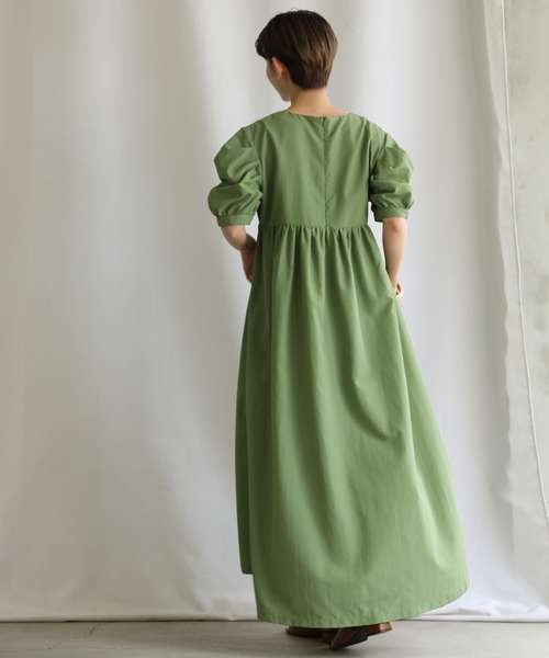 select MOCA（セレクトモカ）の「2021 SS カウルスリーブワンピース（ワンピース・レディース・ブラウン/グリーン/アイボリー・FREE）」の12枚目の写真