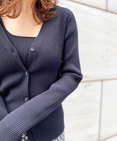 CREDONA（クレドナ）の「ニットアンサンブル（アンサンブル・レディース・ブラック/オートミール/ホワイト系その他・FREE）」の3枚目の写真