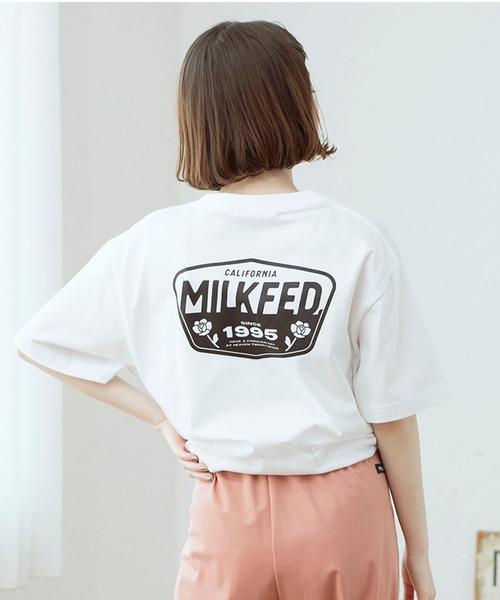 MILKFED.（ミルクフェド）の「S/S TEE ROSE SIGN（Tシャツ/カットソー・レディース・ホワイト/ブラック/ベージュ/オフホワイト/グリーン・ONE SIZE）」の2枚目の写真