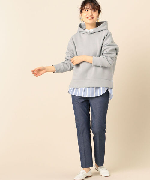 NOLLEY’S（ノーリーズ）の「ダンボールパーカー（パーカー・レディース・グレイッシュベージュ/ブラウン/サックスブルー/ラベンダー・38）」の14枚目の写真