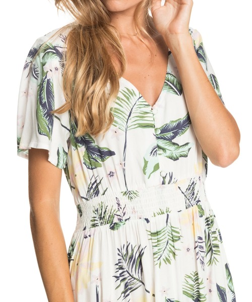 ROXY(ロキシー)の「PARADISE SONG/ロキシー総柄ワンピース(ワンピース・レディース・ホワイト・MEDIUM/SMALL/LARGE)」の8枚目の写真