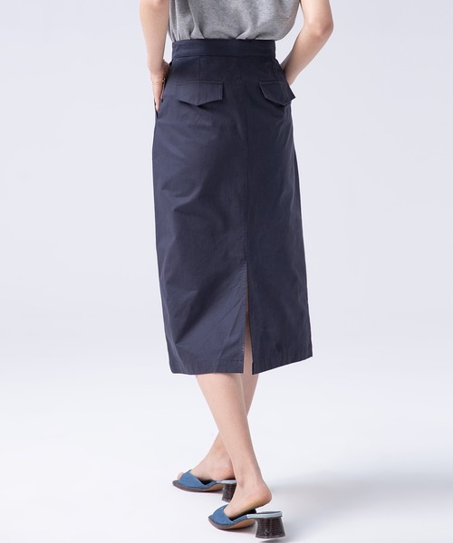 SAISON DE PAPILLON(セゾンドパピヨン)の「【綿100%】Iラインセミタイトスカート(スカート・レディース・パープル/ネイビー/グリーン・S/M/L/XL)」の12枚目の写真