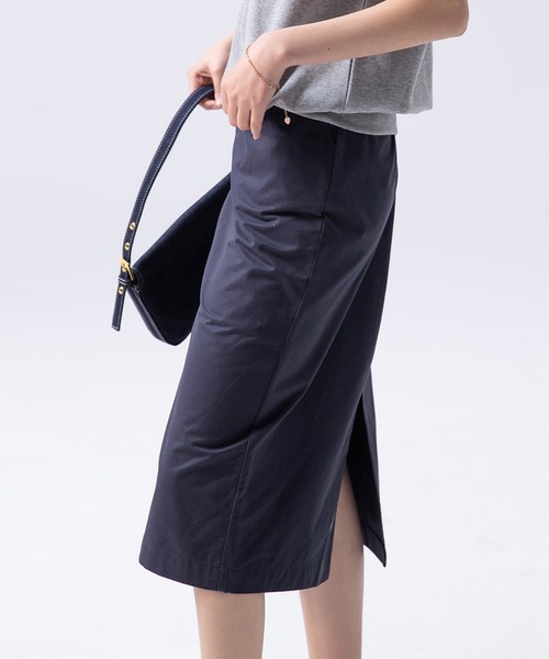 SAISON DE PAPILLON(セゾンドパピヨン)の「【綿100%】Iラインセミタイトスカート(スカート・レディース・パープル/ネイビー/グリーン・S/M/L/XL)」の20枚目の写真