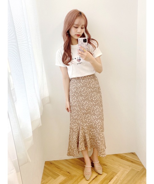 JUMELLE（ジュメロ）の「フラワーフレアスカート（スカート・レディース・ベージュ・FREE）」の10枚目の写真