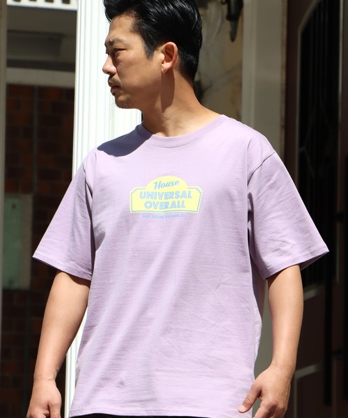 UNIVERSAL OVERALL(ユニバーサルオーバーオール)の「UNIVERSAL OVERALL/ユニバーサルオーバーオール SALOON GRAPHIC TEE 半袖Tシャツ(Tシャツ/カットソー・メンズ・チャコール/ホワイト/グレー/ラベンダー・L/M/XL)」の1枚目の写真