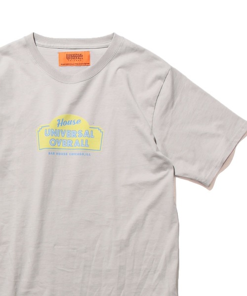 UNIVERSAL OVERALL(ユニバーサルオーバーオール)の「UNIVERSAL OVERALL/ユニバーサルオーバーオール SALOON GRAPHIC TEE 半袖Tシャツ(Tシャツ/カットソー・メンズ・チャコール/ホワイト/グレー/ラベンダー・L/M/XL)」の3枚目の写真