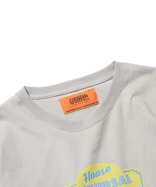 UNIVERSAL OVERALL(ユニバーサルオーバーオール)の「UNIVERSAL OVERALL/ユニバーサルオーバーオール SALOON GRAPHIC TEE 半袖Tシャツ(Tシャツ/カットソー・メンズ・チャコール/ホワイト/グレー/ラベンダー・L/M/XL)」の9枚目の写真