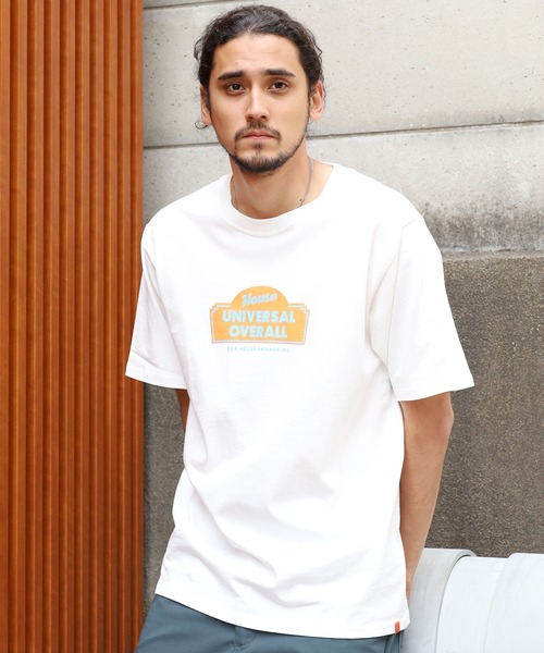 UNIVERSAL OVERALL(ユニバーサルオーバーオール)の「UNIVERSAL OVERALL/ユニバーサルオーバーオール SALOON GRAPHIC TEE 半袖Tシャツ(Tシャツ/カットソー・メンズ・チャコール/ホワイト/グレー/ラベンダー・L/M/XL)」の10枚目の写真