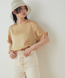 ADAM ET ROPE' | サテンTブラウス(Tシャツ/カットソー)