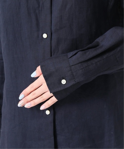 plage（プラージュ）の「コンパクトリネンシャツ3◆（シャツ/ブラウス・レディース・ネイビー・38/36）」の4枚目の写真