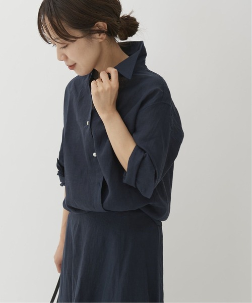 plage（プラージュ）の「コンパクトリネンシャツ3◆（シャツ/ブラウス・レディース・ネイビー・38/36）」の3枚目の写真