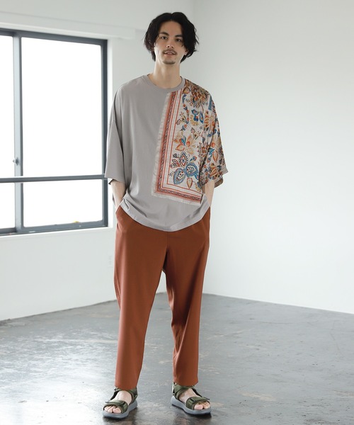 niko and...(ニコアンド)の「バンダナピグメントTシャツ(Tシャツ/カットソー・メンズ・ブルー/スモーク/ダークブルー・MEDIUM/LARGE)」の13枚目の写真