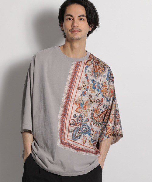 niko and...(ニコアンド)の「バンダナピグメントTシャツ(Tシャツ/カットソー・メンズ・ブルー/スモーク/ダークブルー・MEDIUM/LARGE)」の11枚目の写真