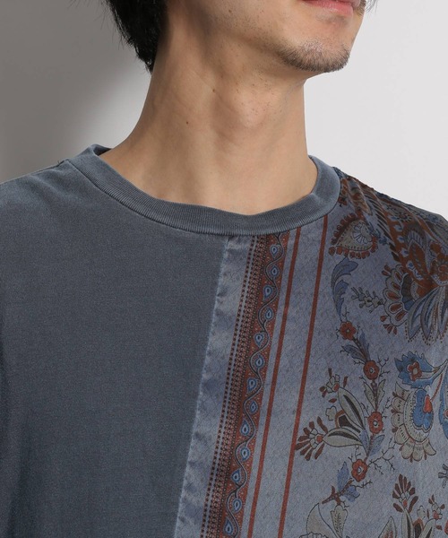 niko and...(ニコアンド)の「バンダナピグメントTシャツ(Tシャツ/カットソー・メンズ・ブルー/スモーク/ダークブルー・MEDIUM/LARGE)」の14枚目の写真