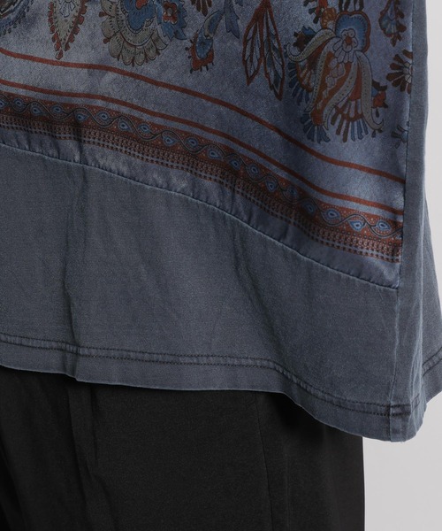 niko and...(ニコアンド)の「バンダナピグメントTシャツ(Tシャツ/カットソー・メンズ・ブルー/スモーク/ダークブルー・MEDIUM/LARGE)」の18枚目の写真