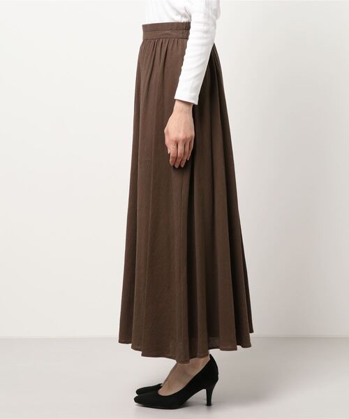 OUTERSUNSET（アウターサンセット）の「washer flare skirt（スカート・レディース・ブラック/ブラウン・FREE）」の3枚目の写真