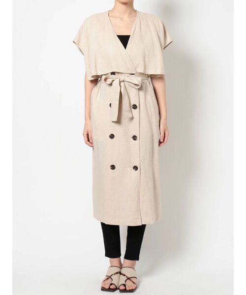 MURUA(ムルーア)の「リネンタッチロングベスト(ベスト・レディース・ベージュ/カーキ・FREE)」の10枚目の写真