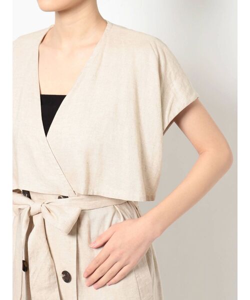 MURUA(ムルーア)の「リネンタッチロングベスト(ベスト・レディース・ベージュ/カーキ・FREE)」の14枚目の写真