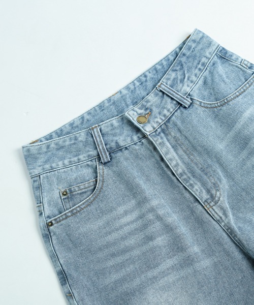 La-gemme(ラジェム)の「サイドスリットデニムパンツ(デニムパンツ・レディース・インディゴブルー/ホワイト/ブラック・M/L)」の13枚目の写真