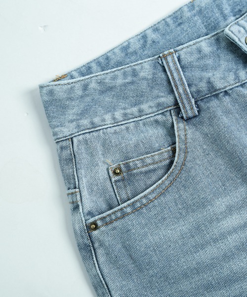 La-gemme(ラジェム)の「サイドスリットデニムパンツ(デニムパンツ・レディース・インディゴブルー/ホワイト/ブラック・M/L)」の22枚目の写真