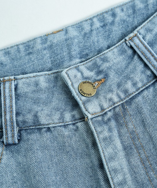 La-gemme(ラジェム)の「サイドスリットデニムパンツ(デニムパンツ・レディース・インディゴブルー/ホワイト/ブラック・M/L)」の6枚目の写真