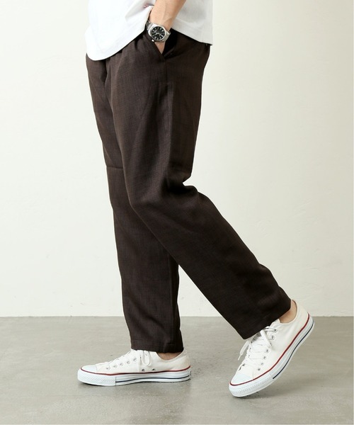 JOURNAL STANDARD(ジャーナルスタンダード)の「【夏パンツ人気NO.1殿堂入りベストセラー】ルージュ ブッチャー 1タック イージーパンツ(スラックス・メンズ・ブラック/ベージュ/ブラウン/カーキ/グリーン/ブラック系その他・SMALL/MEDIUM/LARGE)」の4枚目の写真