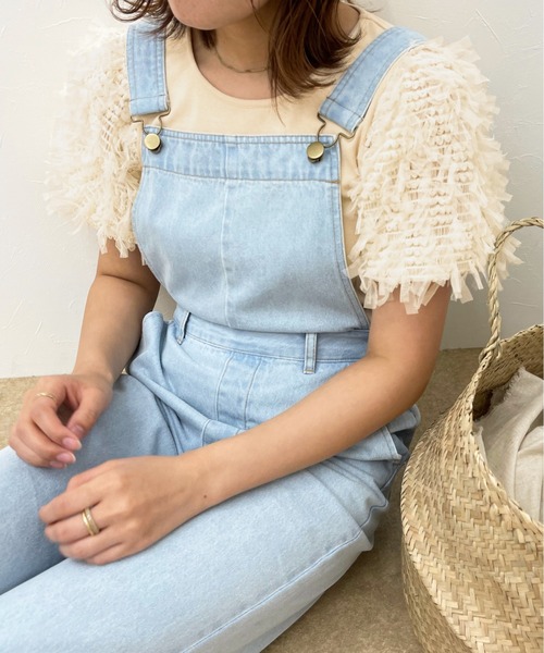 apres jour clair(アプレジュールクレア)の「【apres jour clair】異素材ドッキングトップス【ZOZOTOWN限定アイテム】(Tシャツ/カットソー・レディース・ベージュ/オフホワイト・フリー/X-LARGE)」の8枚目の写真