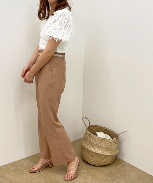 apres jour clair(アプレジュールクレア)の「【apres jour clair】異素材ドッキングトップス【ZOZOTOWN限定アイテム】(Tシャツ/カットソー・レディース・ベージュ/オフホワイト・フリー/X-LARGE)」の7枚目の写真