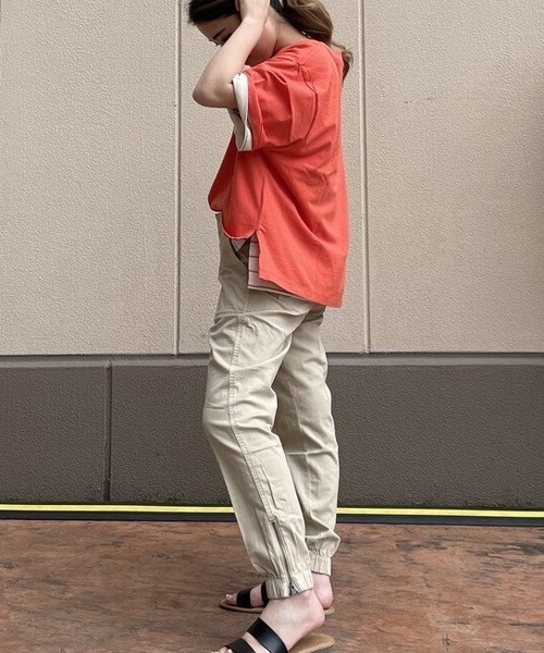 GAP（ギャップ）の「コットン ドロップショルダー Tシャツ（Tシャツ/カットソー・レディース・イエロー/オレンジ/ブルー/グリーン・S/M/L/XL/XS/XXS）」の19枚目の写真