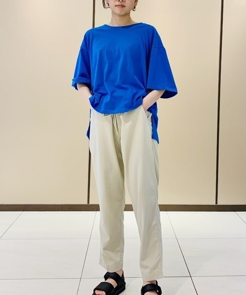 GAP（ギャップ）の「コットン ドロップショルダー Tシャツ（Tシャツ/カットソー・レディース・イエロー/オレンジ/ブルー/グリーン・S/M/L/XL/XS/XXS）」の18枚目の写真