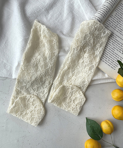 c.u.l（シーユーエル）の「【c.u.l】ラッセルレースソックス cula200（ソックス/靴下・レディース・ホワイト/ブラック/ブラウン/ライトベージュ・FREE）」の4枚目の写真