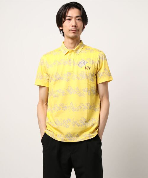 《ZOY》MENS ハワイアンフラワーPT 半袖ポロシャツ