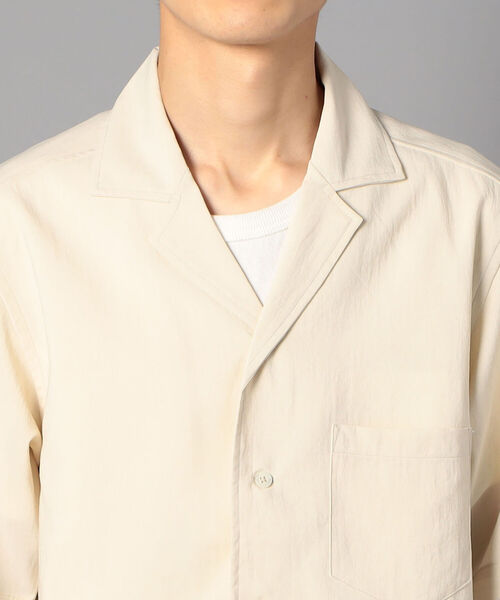 GLOSTER（グロスター）の「EVALET QUICK DRY  オープンカラーシャツ (※シワになりにくい素材を使用！)（シャツ/ブラウス・メンズ・ネイビー/アイボリー/ブラウン・SMALL/MEDIUM/LARGE）」の7枚目の写真