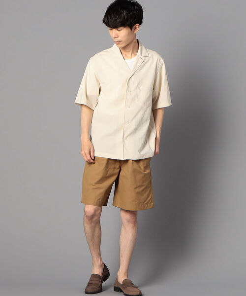 GLOSTER（グロスター）の「EVALET QUICK DRY  オープンカラーシャツ (※シワになりにくい素材を使用！)（シャツ/ブラウス・メンズ・ネイビー/アイボリー/ブラウン・SMALL/MEDIUM/LARGE）」の13枚目の写真