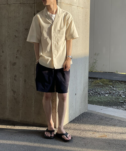 GLOSTER（グロスター）の「EVALET QUICK DRY  オープンカラーシャツ (※シワになりにくい素材を使用！)（シャツ/ブラウス・メンズ・ネイビー/アイボリー/ブラウン・SMALL/MEDIUM/LARGE）」の19枚目の写真