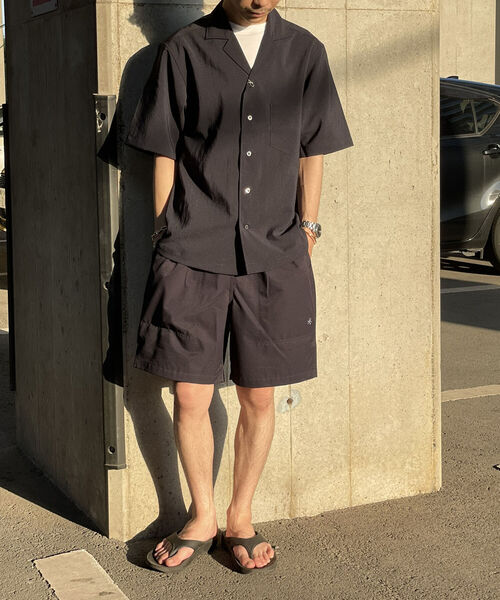 GLOSTER（グロスター）の「EVALET QUICK DRY  オープンカラーシャツ (※シワになりにくい素材を使用！)（シャツ/ブラウス・メンズ・ネイビー/アイボリー/ブラウン・SMALL/MEDIUM/LARGE）」の20枚目の写真