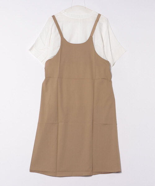 LUGG NAGG（ラグナグ）の「キャミワンピース＆ワイドスリーブシャツセットアップ（ワンピース・レディース・アッシュブラウン/ブラック・M/XL/L）」の9枚目の写真