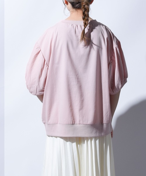 folka（フォルカ）の「【folka（フォルカ）】ヴィンテージコットン袖ボリュームブラウス（Tシャツ/カットソー・レディース・ホワイト/ブラック/ベージュ/ピンク・M/L）」の5枚目の写真