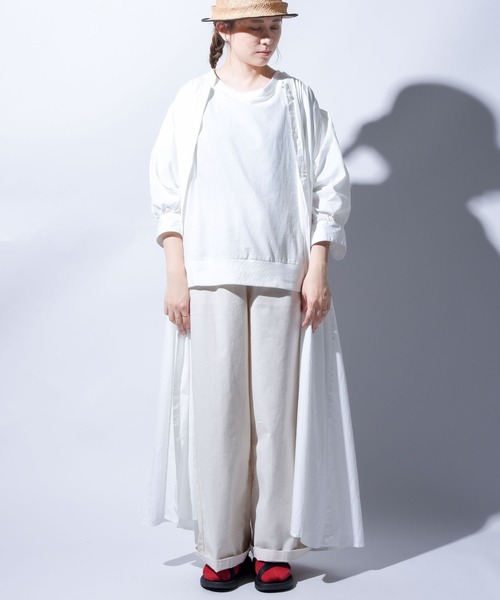 folka（フォルカ）の「【folka（フォルカ）】ヴィンテージコットン袖ボリュームブラウス（Tシャツ/カットソー・レディース・ホワイト/ブラック/ベージュ/ピンク・M/L）」の10枚目の写真