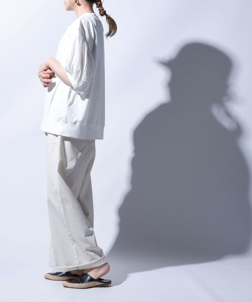 folka（フォルカ）の「【folka（フォルカ）】ヴィンテージコットン袖ボリュームブラウス（Tシャツ/カットソー・レディース・ホワイト/ブラック/ベージュ/ピンク・M/L）」の11枚目の写真